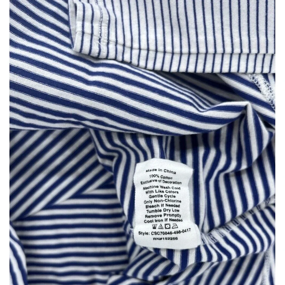 AVEC LES FILLES Joyce Azria Millennial Shirt Dress Womens L Blue Striped Minimal - Picture 6 of 9